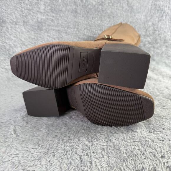 Blondo Twyla Tall Suede Boots Women's Size 10 Tan Taupe Riding Boots High Heel - Picture 5 of 13